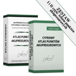 Zestaw I i II część Atlasu punktów akupresurowych